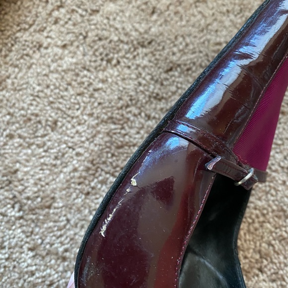 Ladies sz 40Monica Magali stilettos. Wine, pointy toe, EUC - Picture 3 of 8